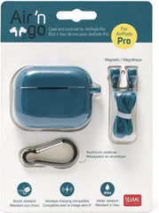 CASE AND CORD SET FOR AIRPODS - AIR 'N GO - PETROL BLUE