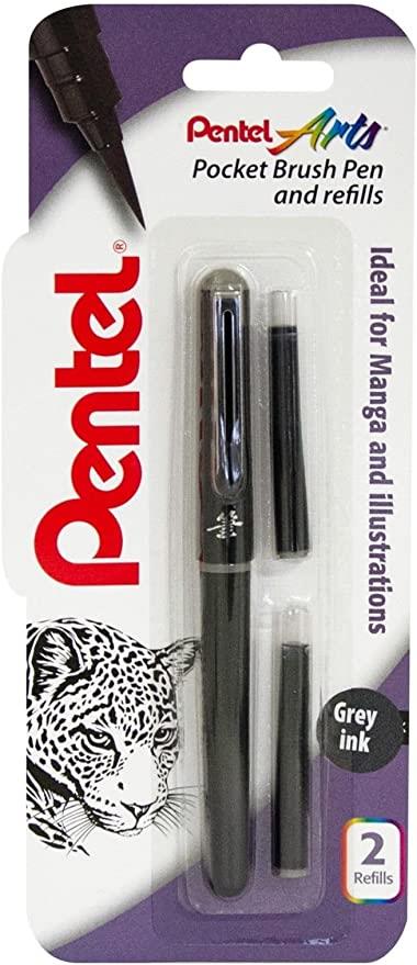 POCKET BRSH WITH 2 REFILLS GREY BLIS